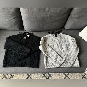 Two J. Crew Cable Sweaters Size XXS